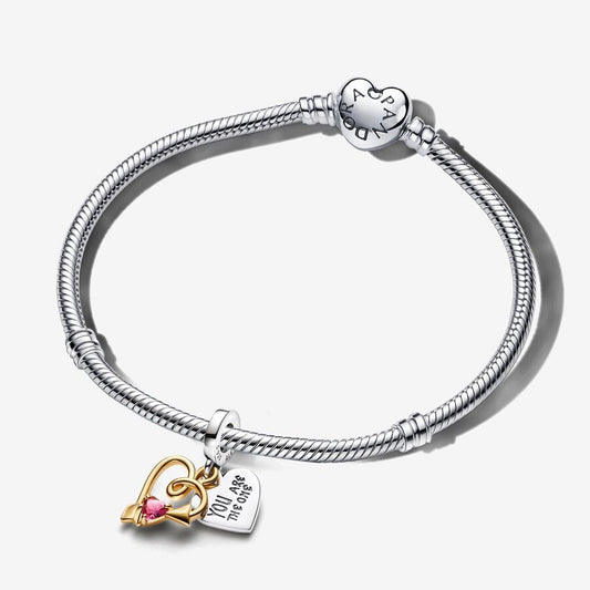 Arrow of Love Bracelet and Engravable Charm Set