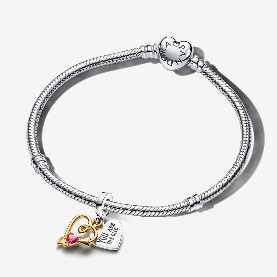 Arrow of Love Bracelet and Engravable Charm Set