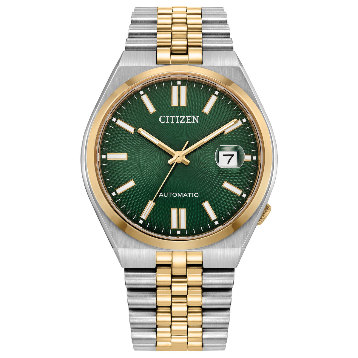 Citizen TWO TONE GREEN AUTOMATIC JUBILEE BAND NK0024-54X — official product image