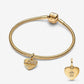 BE LOVE Engravable Golden Love Heart Charm Bracelet Set