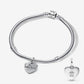 BE LOVE Engravable Love Heart Charm Bracelet Set