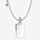 Engravable Rectangle Tag Pendant Necklace Set