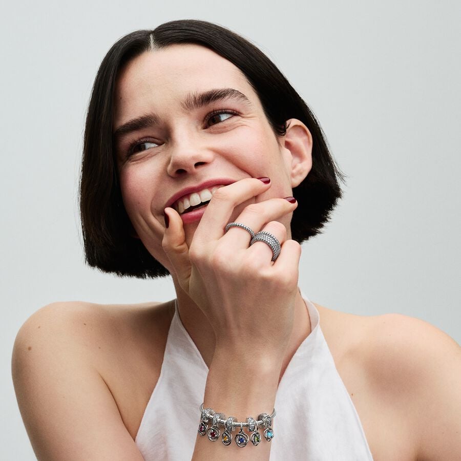 August Spring Green Eternity Circle Dangle Charm