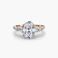 Five Stone Ring with Pavé Band