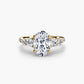 Five Stone Ring with Pavé Band