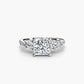 Five Stone Ring with Pavé Band