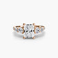 Five Stone Ring with Pavé Band
