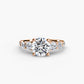 Five Stone Ring with Pavé Band