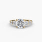 Five Stone Ring with Pavé Band