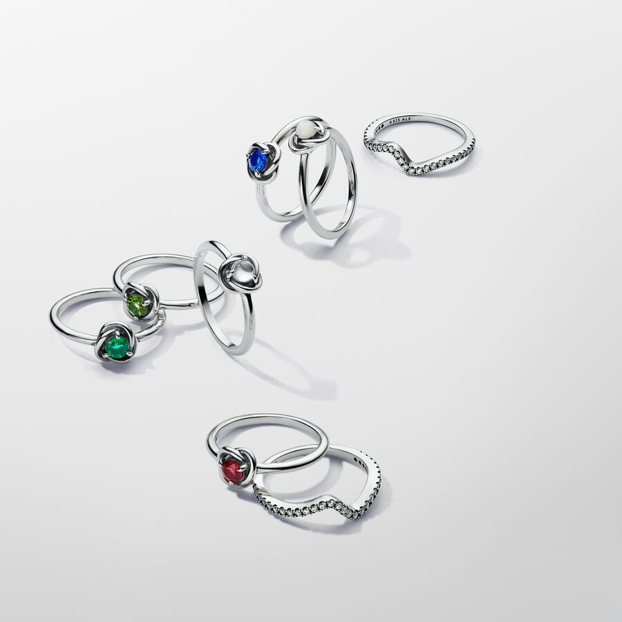 December Turquoise Blue Eternity Circle Ring