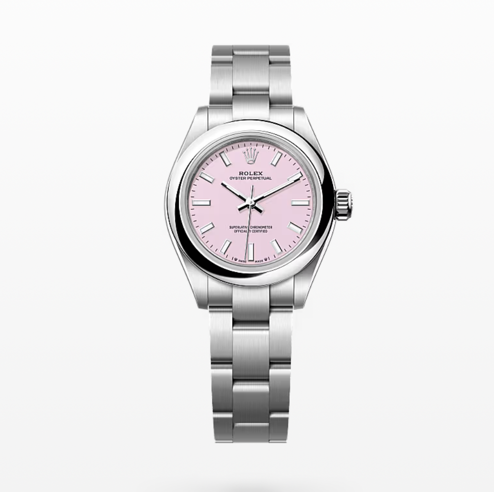 Rolex Oyster Perpetual 28mm Pink Dial Stainless Steel Oyster Bracelet 276200