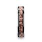 CAMBRIAN Pink Dinosaur Bone Inlaid Black Ceramic Beveled Edged Ring - 4mm & 8mm