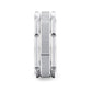 WARRICK Alternating Grooves And Horizontal Etched Finish Titanium Men's Wedding Band with Alternating Grooved Beveled Po