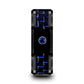 ODELL Black Ceramic Ring with Black and Blue Carbon Fiber and Blue Sapphire Setting - 8mm