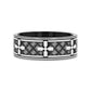WOVEN CROSSES on Black Flat Tungsten Carbide Ring