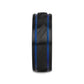 PATROL Black Titanium Carved Diagonal Pattern Brushed Finish Men’s Wedding Ring with Blue Milgrain Grooves – 8mm
