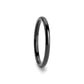 TULSA Domed Black Tungsten Carbide Wedding Band for Women - 2mm