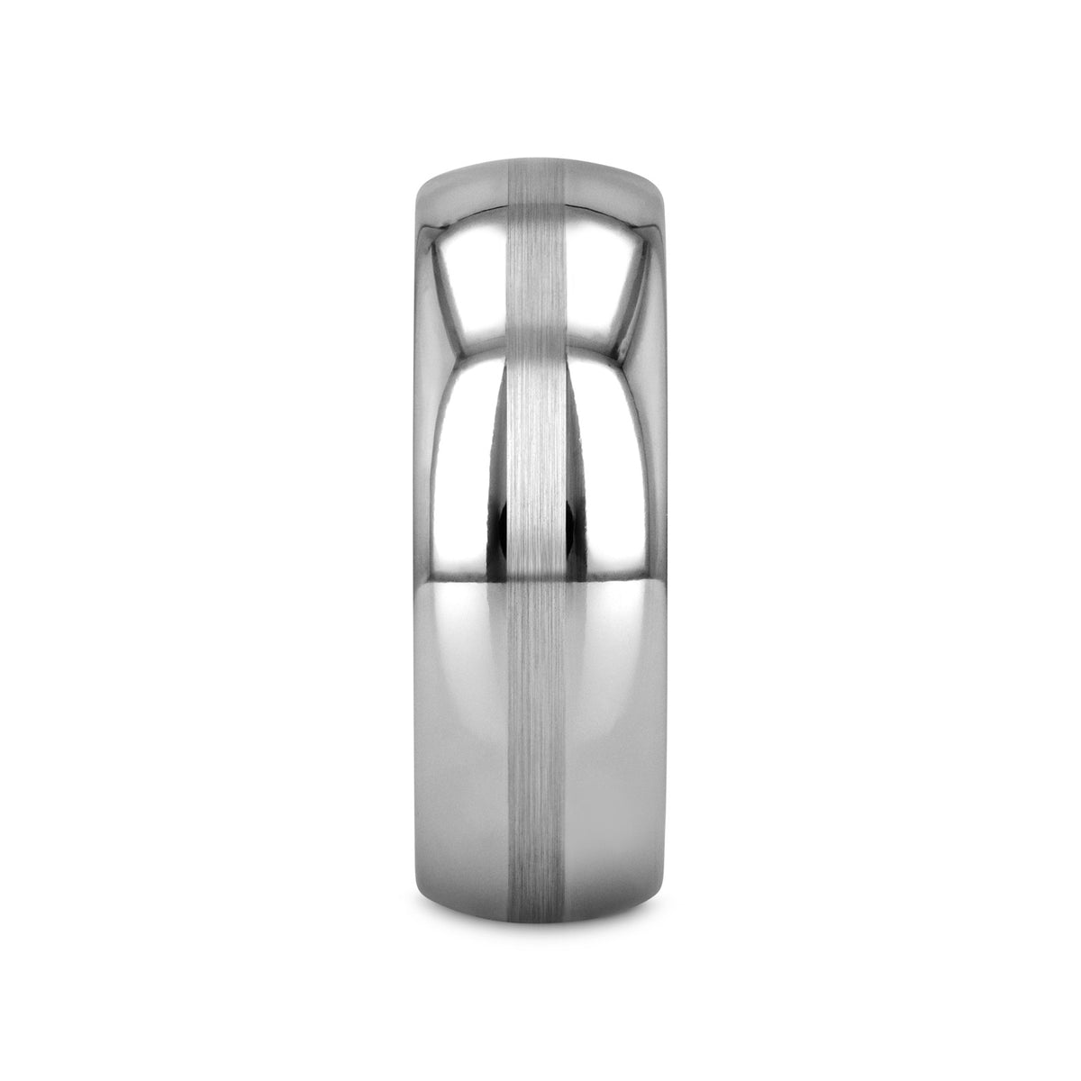 BELLATOR Domed with Brushed Stripe Tungsten Wedding Ring - 4mm - 12mm - 6mm