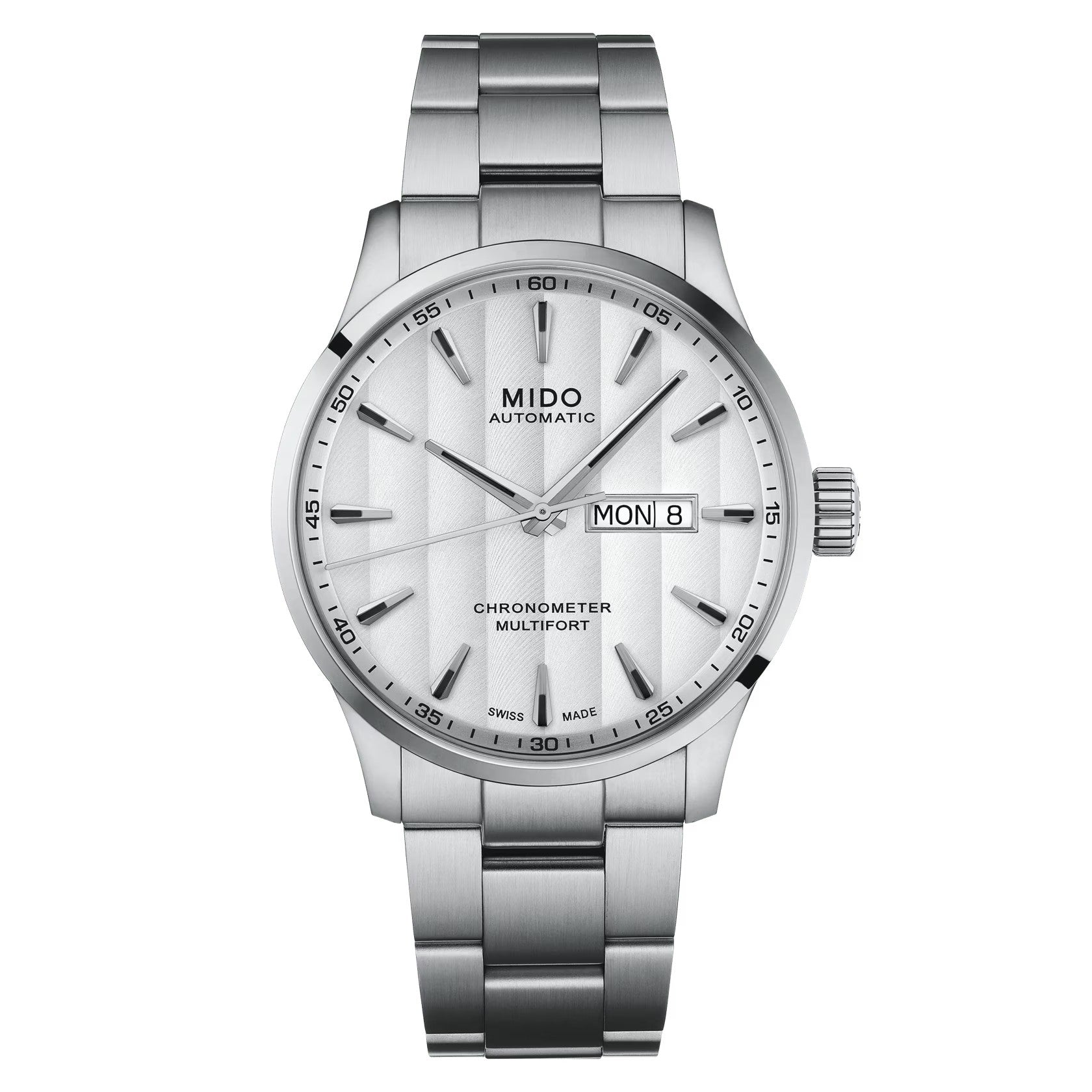 MIDO Multifort Chronometer 1 Silver Dial, Stainless Steel Watch - 40mm