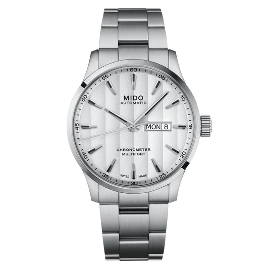 MIDO Multifort Chronometer 1 Silver Dial, Stainless Steel Watch - 40mm