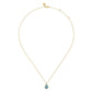 Gabriel & Co. 14K Yellow Gold Teardrop Blue Topaz Pendant Necklace