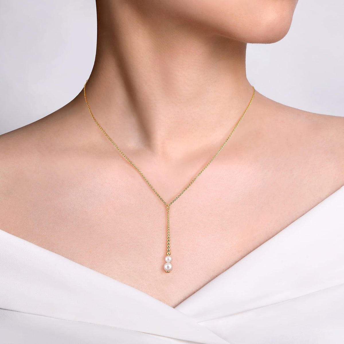 Gabriel & Co. 14K Yellow Gold Bujukan Pearl Drop Necklace