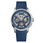 MIDO Multifort Skeleton Chronograph Blue Dial Stainless Steel Watch Blue Rubber Strap - 43mm