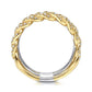 Gabriel & Co. 14K White-Yellow Gold Bujukan Diamond Easy Stackable Ring 1.01ct diamonds