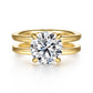 Gabriel & Co. Oksana - 14K Yellow Gold Round Diamond Engagement Ring 9MM SEMI 1/10CTW