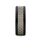 MYSTIQUE Beveled White Carbon Fiber Inlaid Ceramic Ring - 8mm