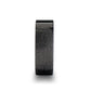 Fingerprint Engraved Flat Pipe Cut Black Tungsten Ring Polished - Morpheus - 4mm - 12mm - 6mm