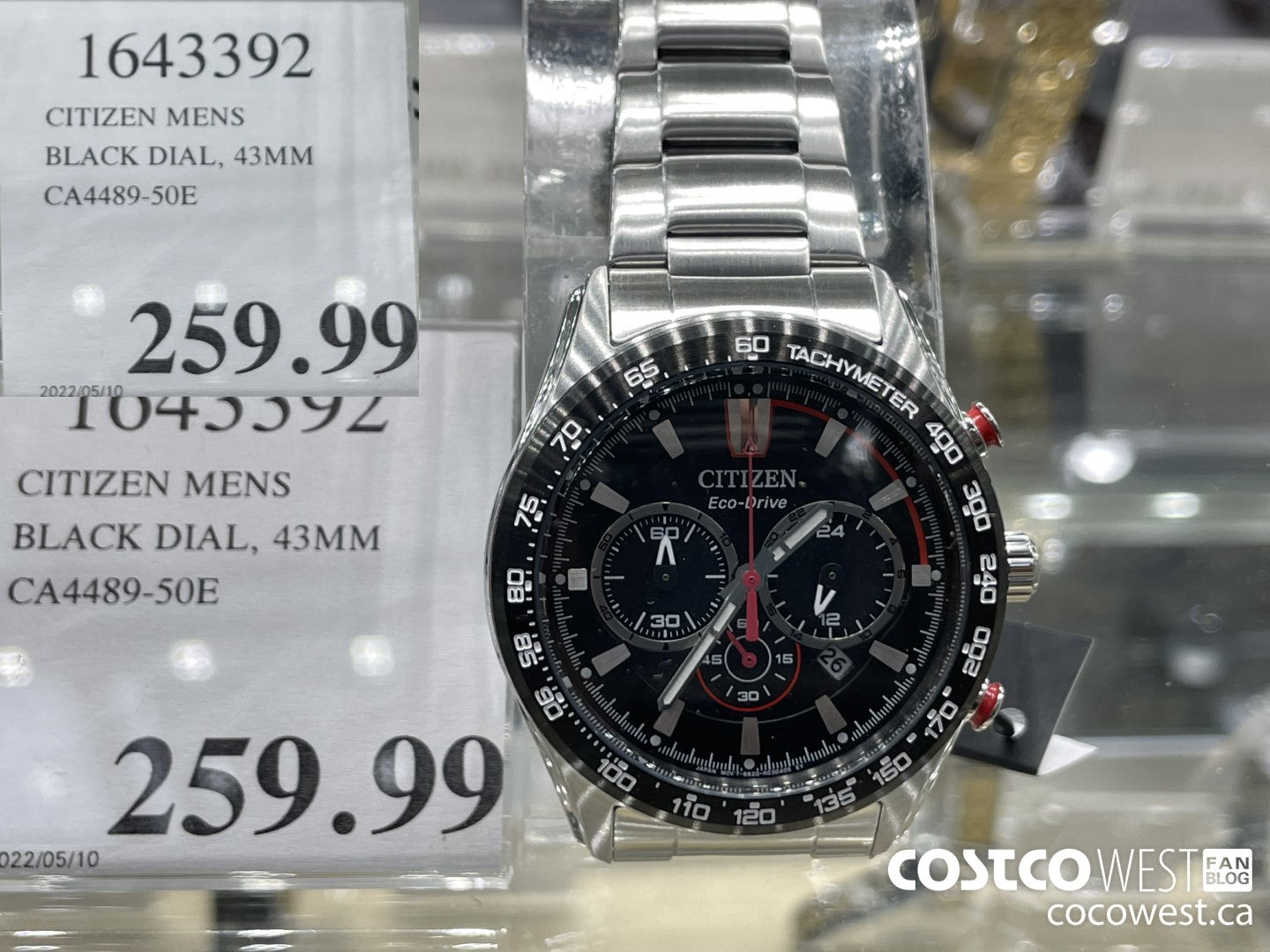 Citizen Eco Blk Red Chrono CA448950E