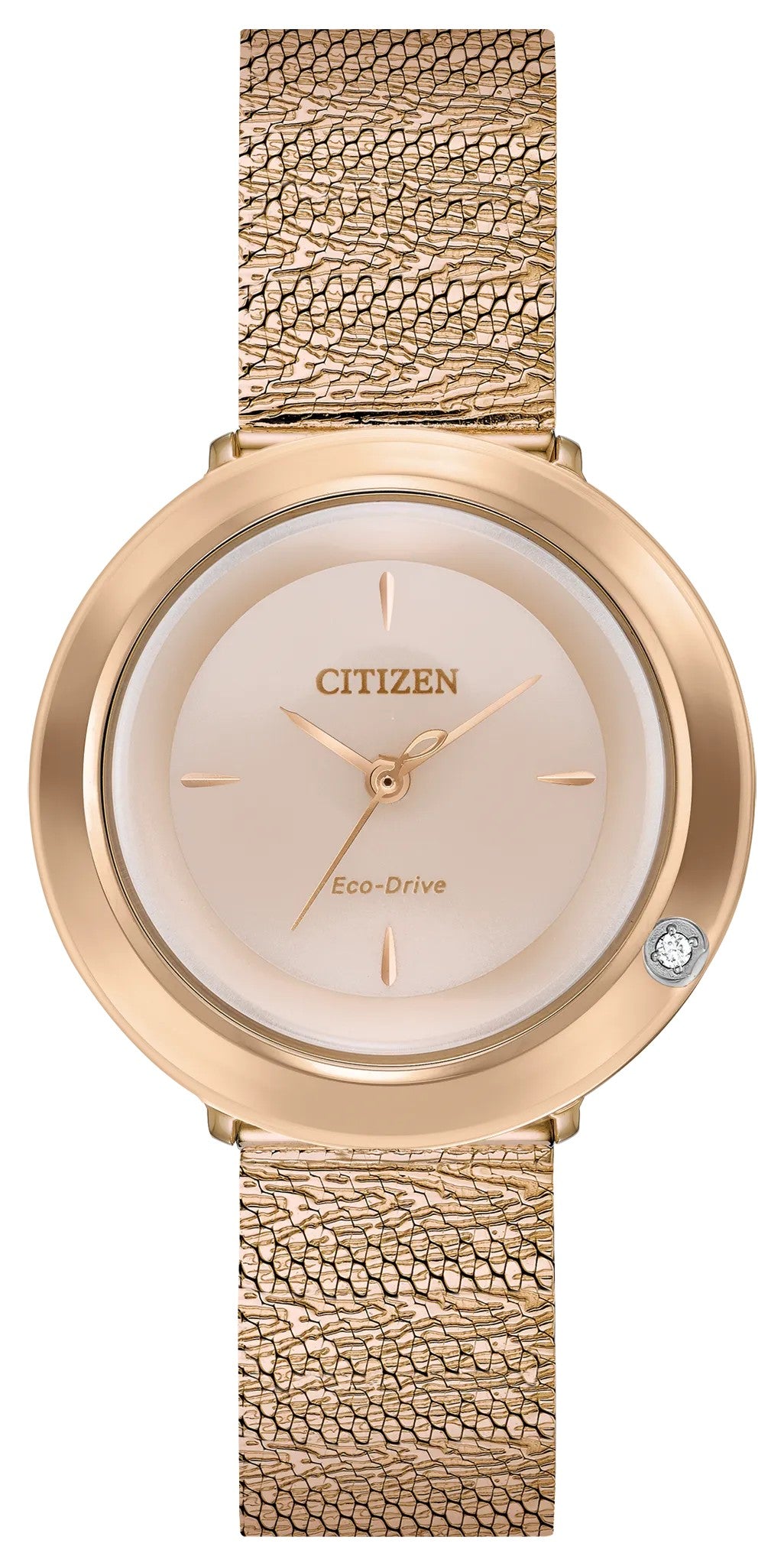 Citizen L Ambiluna - Men's Eco-Drive EM0643-50X Rose Gold Mesh Watch EM064350X