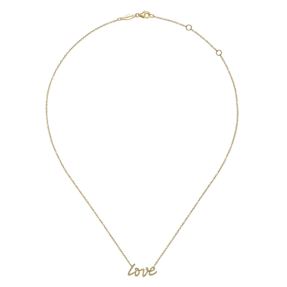 Gabriel & Co. 14K Yellow Gold Love Necklace