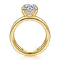 Gabriel & Co. Oksana - 14K Yellow Gold Round Diamond Engagement Ring 9MM SEMI 1/10CTW