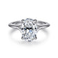 Gabriel & Co. Alden - 14K White Gold Split Shank Oval Diamond Engagement Ring .07CTW 10.5X7