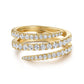 Gabriel & Co. 14K Yellow Gold Diamond Spikes Wrap Ladies Ring Kaslique 3/4ctw