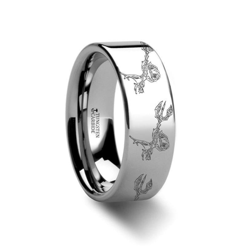 Fizz The Tidal Trickster Tungsten Engraved Ring League of Legends Gift - 4mm - 12mm - 6mm