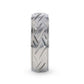 SATURN Woven Pattern Domed Titanium Men's Wedding Ring With Yellow Gold Braided Edges - 8mm