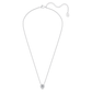 Angelic necklace Square cut, Blue, Rhodium plated