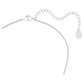 Angelic necklace Square cut, Blue, Rhodium plated