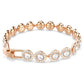 Angelic Tennis bracelet Round cut, Pavé, Medium, White, Rose gold-tone plated