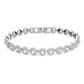 Angelic Tennis bracelet Round cut, Small, White, Rhodium plated
