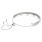 Ariana Grande x Swarovski bracelet Crystal pearl, Round cut, White, Rhodium plated