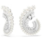 Swarovski Ariana Grande x Swarovski Drop Earrings, Crystal Pearl, Mixed Cuts, White, Rhodium Plated