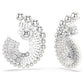 Swarovski Ariana Grande x Swarovski Drop Earrings, Crystal Pearl, Mixed Cuts, White, Rhodium Plated