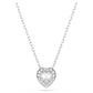 Ariana Grande x Swarovski pendant Mixed cuts, Heart, White, Rhodium plated