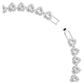 Ariana Grande x Swarovski Tennis necklace Mixed cuts, Heart, White, Rhodium plated