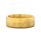 MUSE Flat Gold Plated Titanium Ring with Beveled Edges and Meteorite Pattern - 8mm