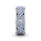 MAYBACH Light Gray Carbon Fiber Titanium Men's Wedding Band with White Diamond In The Squared Center Setting And Polishe